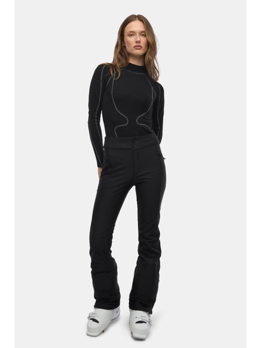 NWT HALFDAYS Emma Softshell Ski Pant Black Fleece Lined Snow Pants Size S